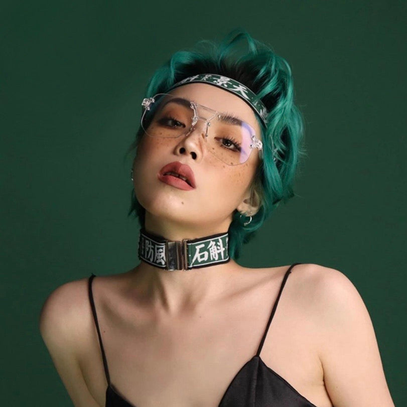 "SCRIBE" ELASTIC CHOKER + BELT