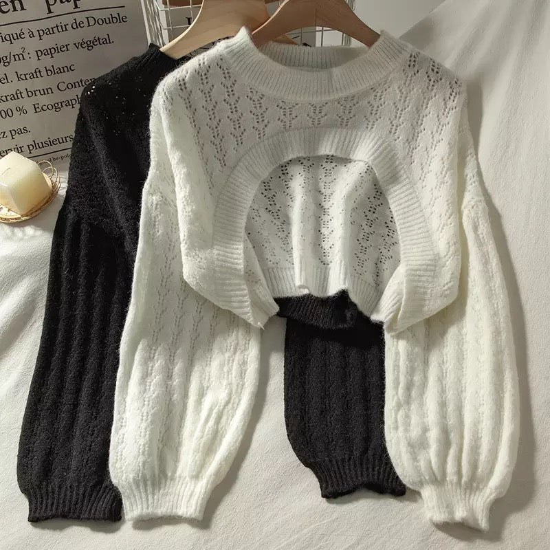 "VINTAGE CHIC" CROPPED SWEATER