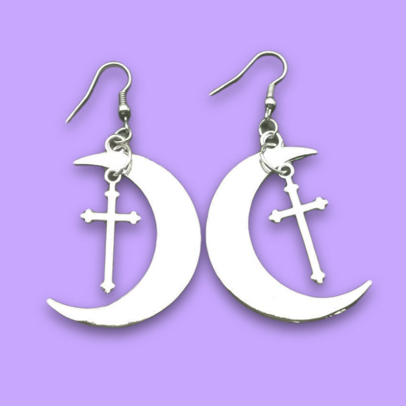 "GOTHIC CROSS" EARRINGS