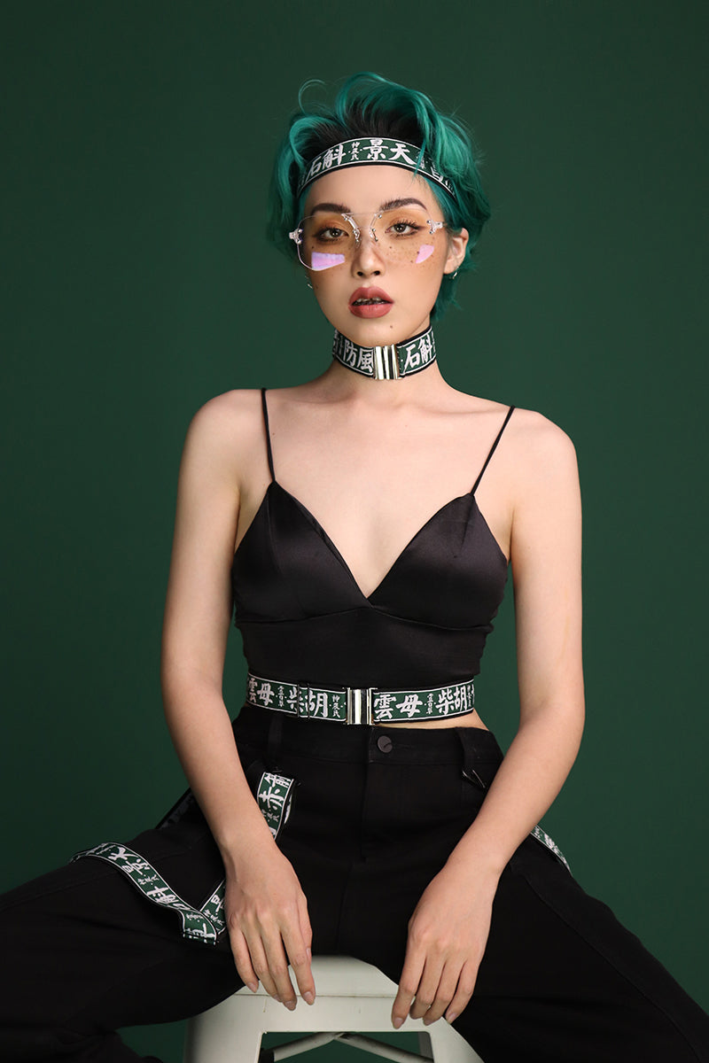 "SCRIBE" ELASTIC CHOKER + BELT