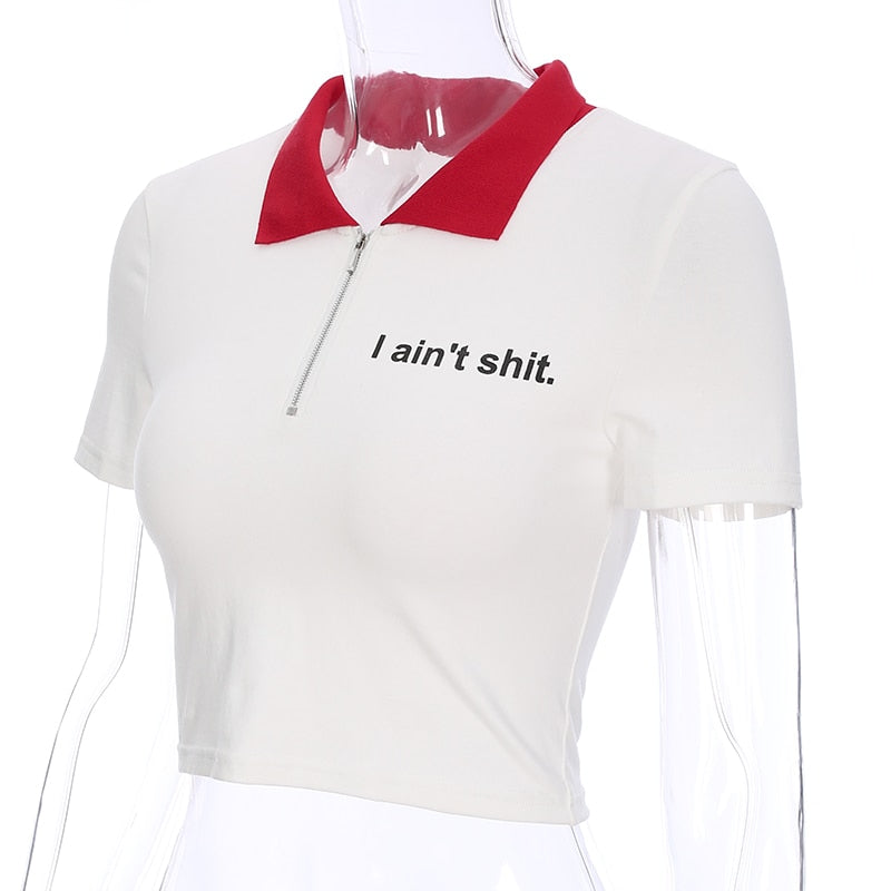 "AIN'T IT" CROP TOP