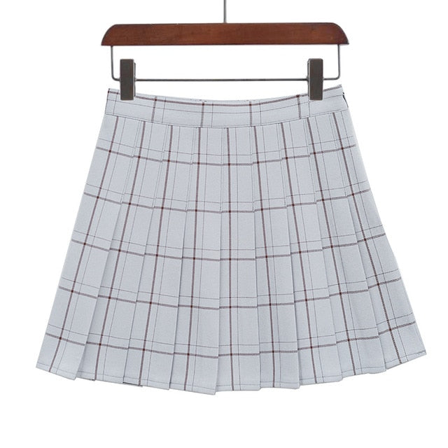 "GRID" PLEATED SKIRT