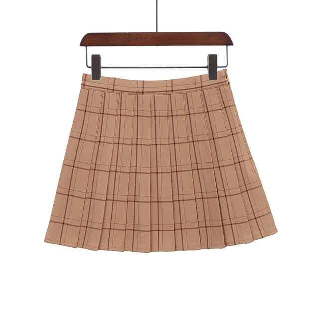 "GRID" PLEATED SKIRT