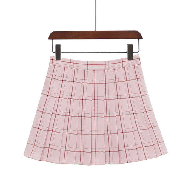"GRID" PLEATED SKIRT