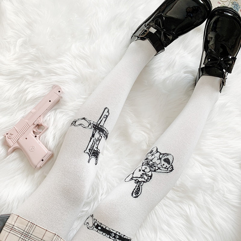 "BUNNY ASSASIN" OVER THE KNEE SOCKS