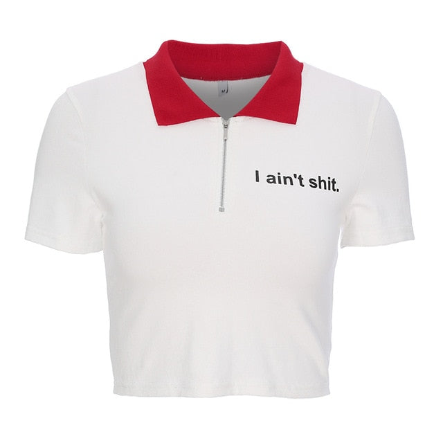 "AIN'T IT" CROP TOP