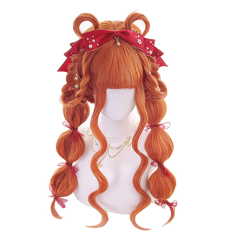 "BLAZING ORANGE" WAVEY WIG