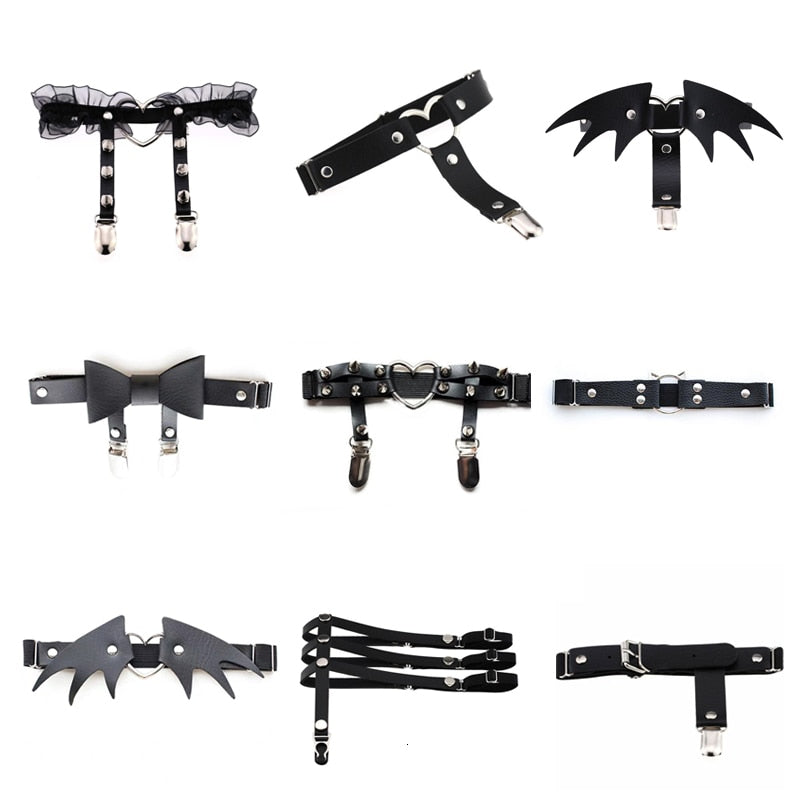 "BLACK" THIGH GARTERS