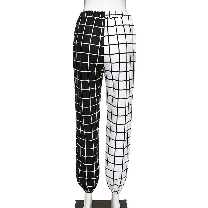 "GRID SPLIT" TROUSERS