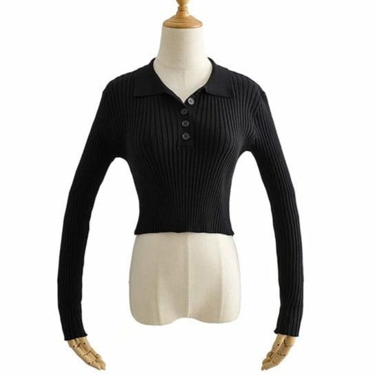 "SLICK" BUTTONED T-SHIRT