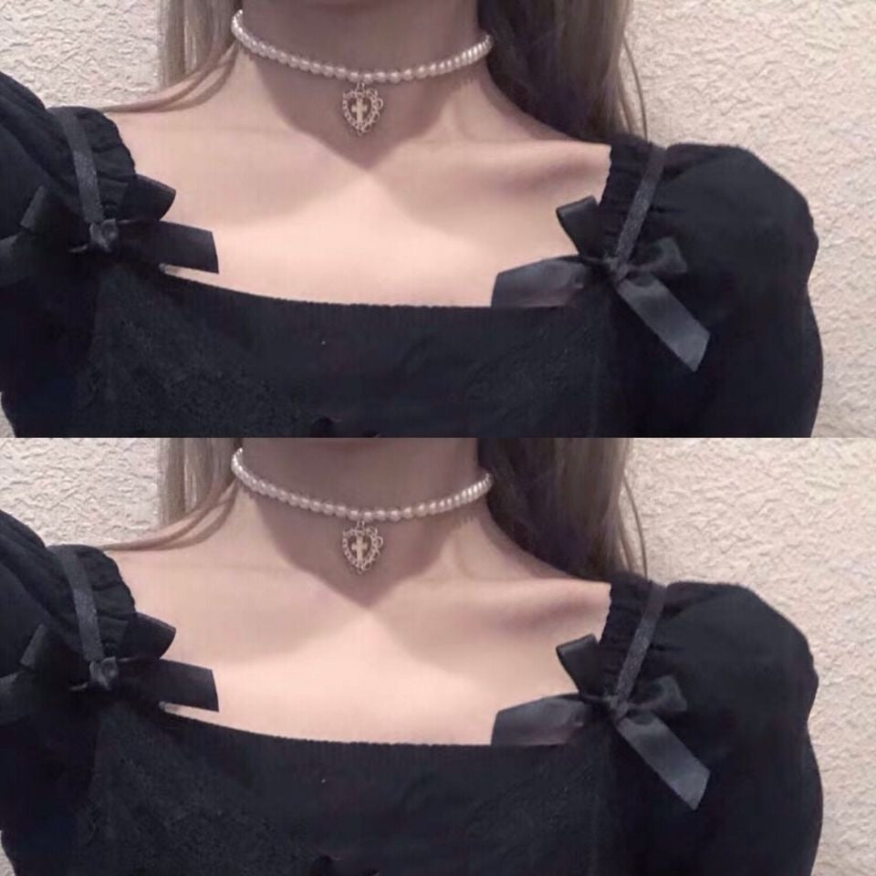 "PEARL HEART" NECKLACE