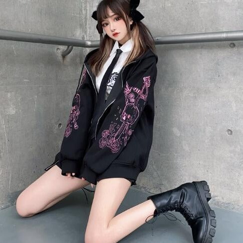 "LETHAL PINK" ZIP UP HOODIE