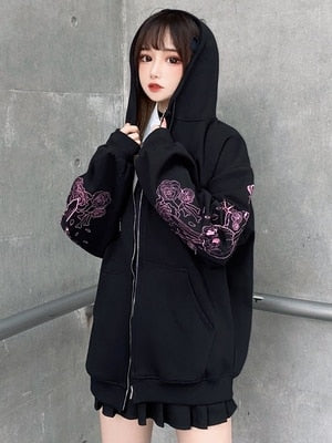 "LETHAL PINK" ZIP UP HOODIE