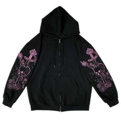 "LETHAL PINK" ZIP UP HOODIE