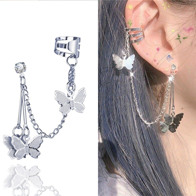 "FLUTTER" CHAIN CUFF EARRING
