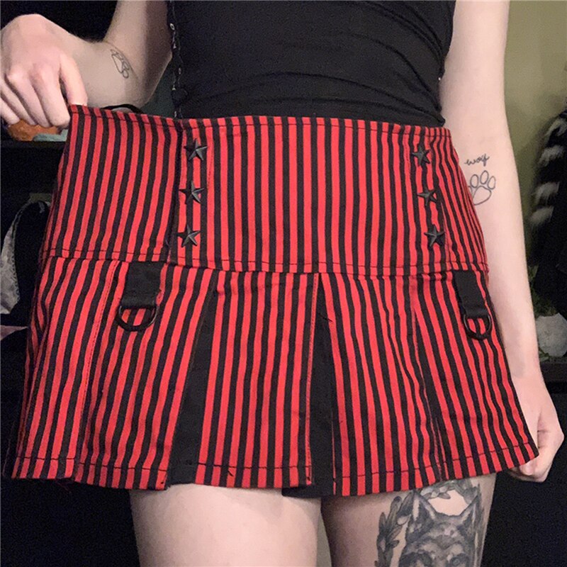 "RUBY PINSTRIPE" SKIRT