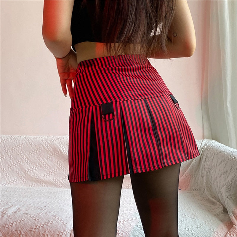 "RUBY PINSTRIPE" SKIRT
