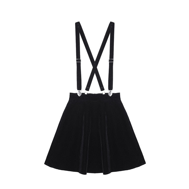 "JET VELVET" OVERALL SKIRT