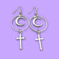 "GOTHIC CROSS" EARRINGS