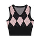 "LIBRE" ARGYLE SWEATER VEST
