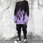 "FLAMING" PULLOVER SWEATER