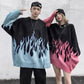 "FLAMING" PULLOVER SWEATER