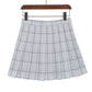 "GRID" PLEATED SKIRT