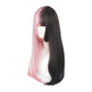 "PINK BLACK SPLIT" STRAIGHT WIG