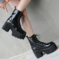 "BLAKE" LEATHER PLATFORM BOOTS