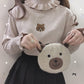 "BEAR FRILL" TURTLENECK SHIRT