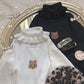 "BEAR FRILL" TURTLENECK SHIRT