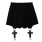 "CROSS GARTER" SHORTS