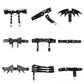 "BLACK" THIGH GARTERS