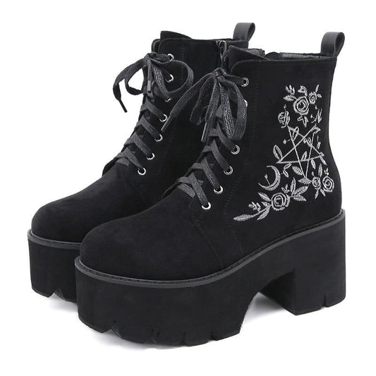 "TEMPEST" SUEDE PLATFORM BOOTS