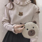 "BEAR FRILL" TURTLENECK SHIRT