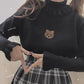 "BEAR FRILL" TURTLENECK SHIRT