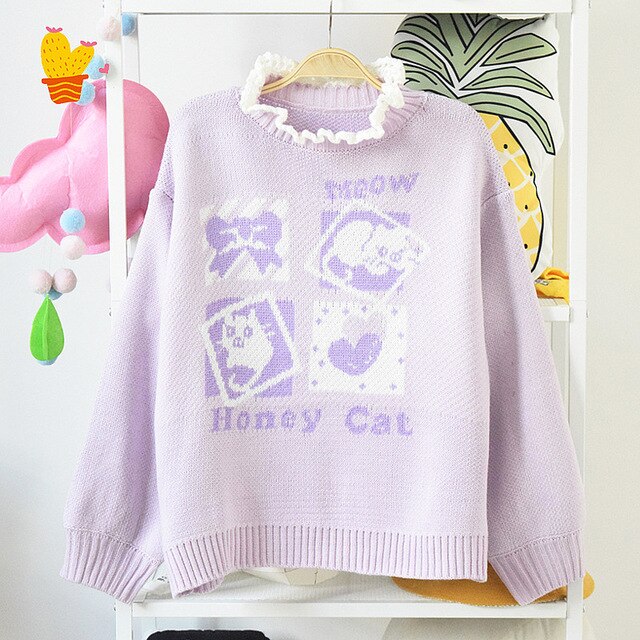 Pastel cat cheap sweater