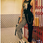 "GRID SPLIT" TROUSERS