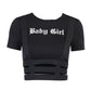 "BABYGIRL" CROP TOP