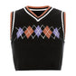 "VIBE" ARGYLE SWEATER VEST