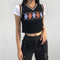 "VIBE" ARGYLE SWEATER VEST