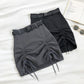 "BUCKLE" RUCHED SKIRT