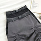 "BUCKLE" RUCHED SKIRT
