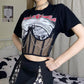 "DARLING" CAGED T-SHIRT