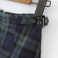 "GOOD GIRL" PLAID BUCKLE SKORT